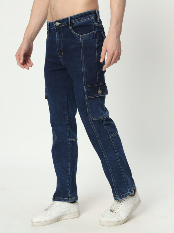 AngelFab Men Straight Fit Royalblue Jeans