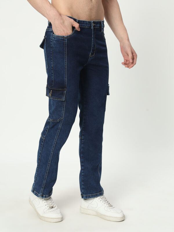 AngelFab Men Straight Fit Royalblue Jeans