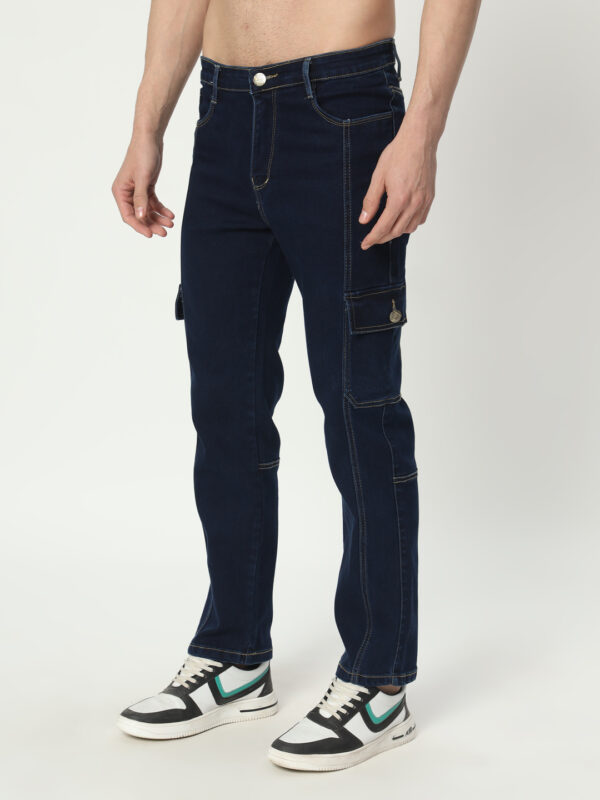 AngelFab Men Straight Fit Navyblue Jeans