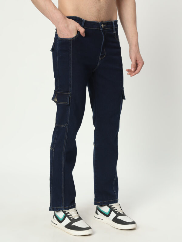 AngelFab Men Straight Fit Navyblue Jeans