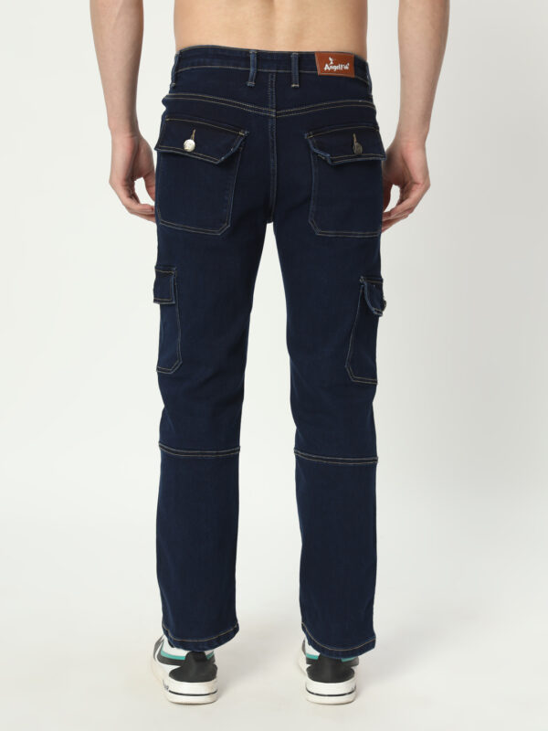 AngelFab Men Straight Fit Navyblue Jeans