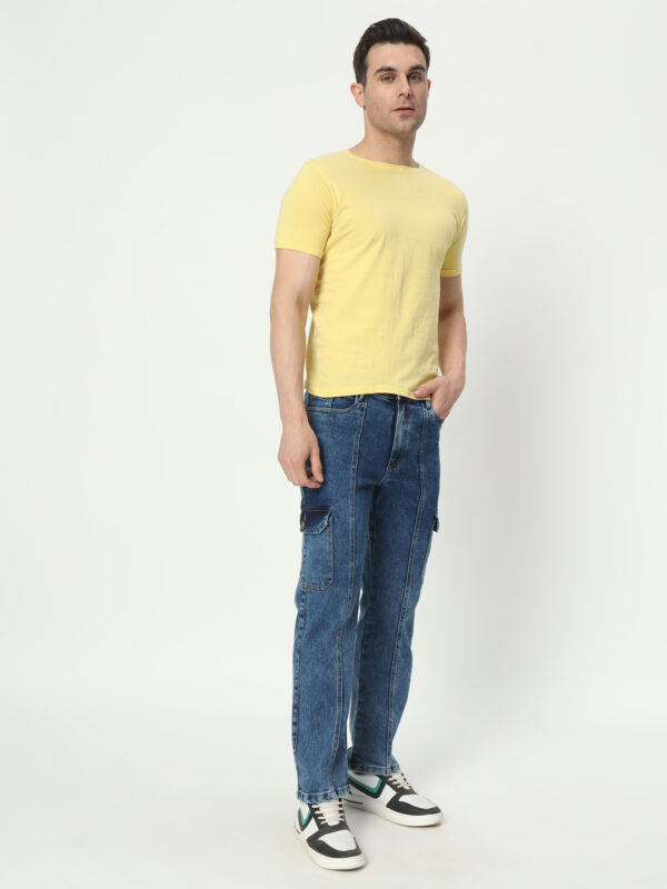 AngelFab Men Straight Fit Skyblue Jeans