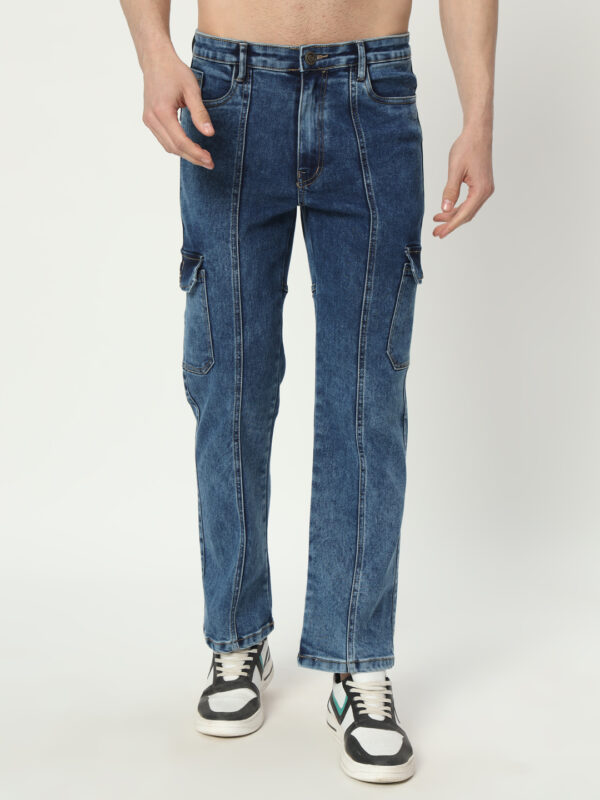 AngelFab Men Straight Fit Skyblue Jeans