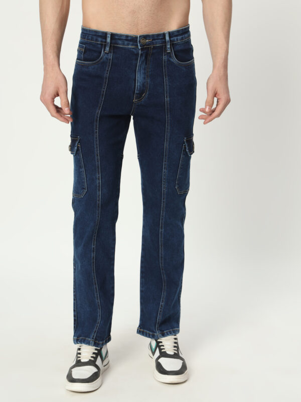 AngelFab Men Straight Fit Royalblue Jeans