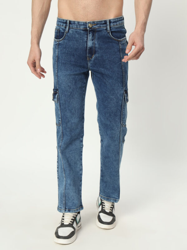 AngelFab Men Straight Fit Skyblue Jeans