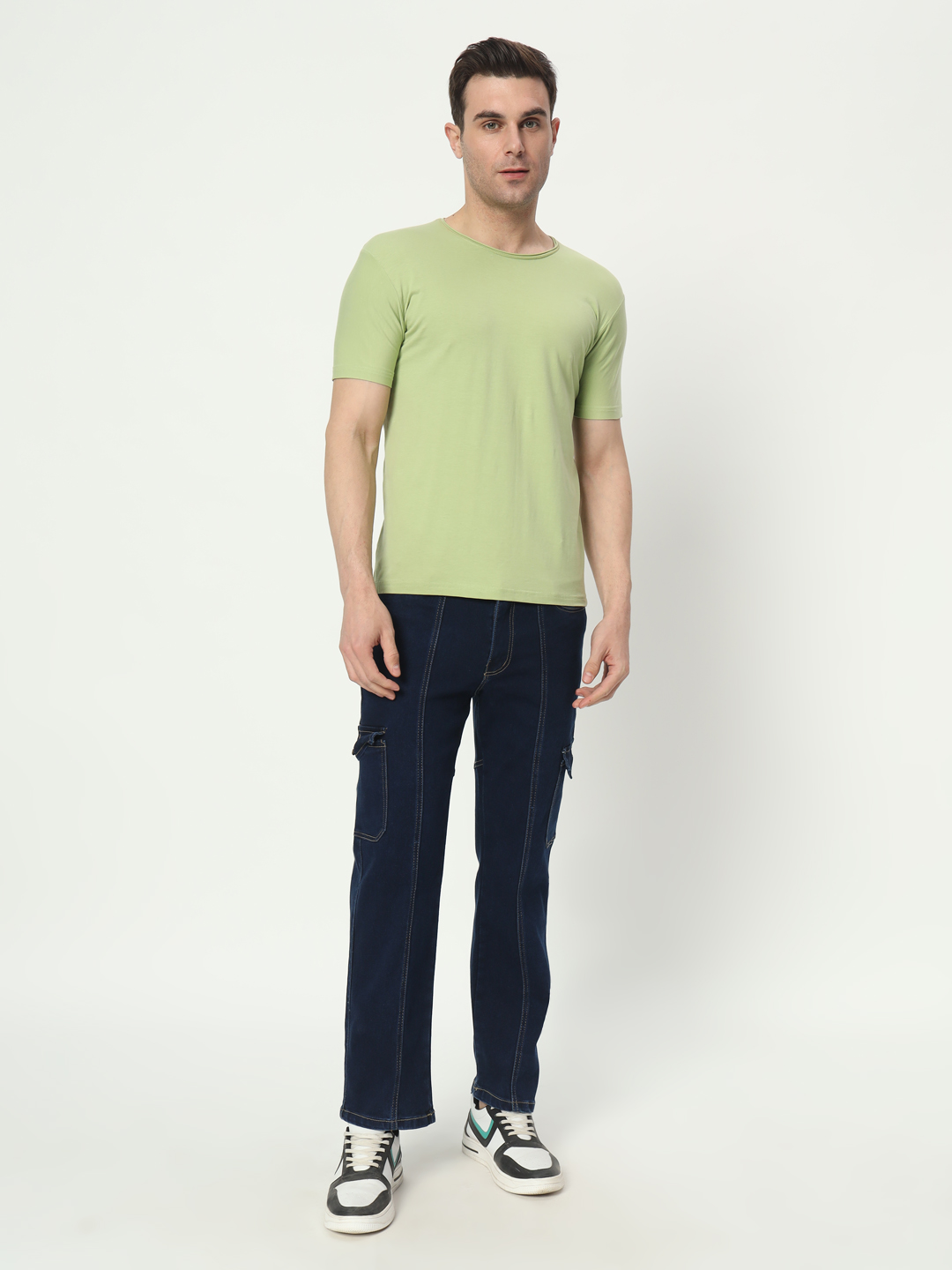 AngelFab Men Straight Fit Navyblue Jeans