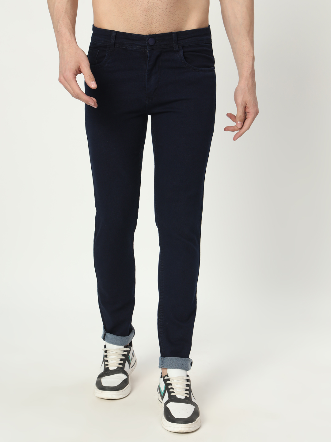 14 feb 2024 aldin05343 AngelFab Men Skinny Fit Navyblue Jeans