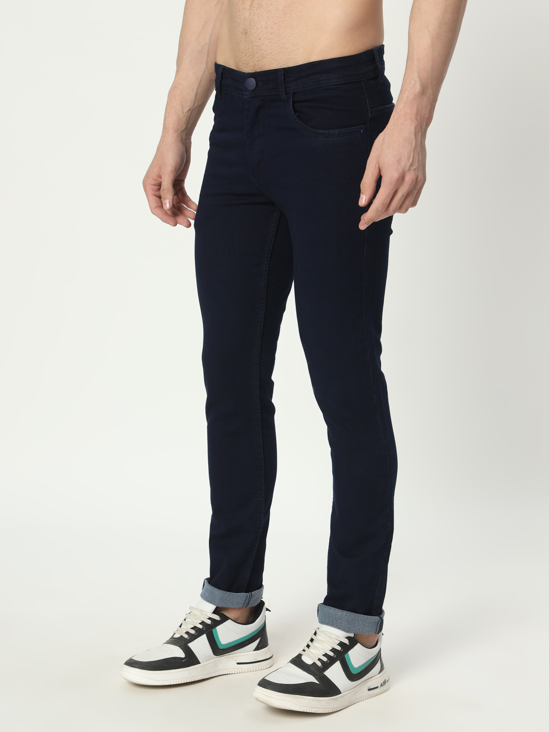 14 feb 2024 aldin05345 AngelFab Men Skinny Fit Navyblue Jeans