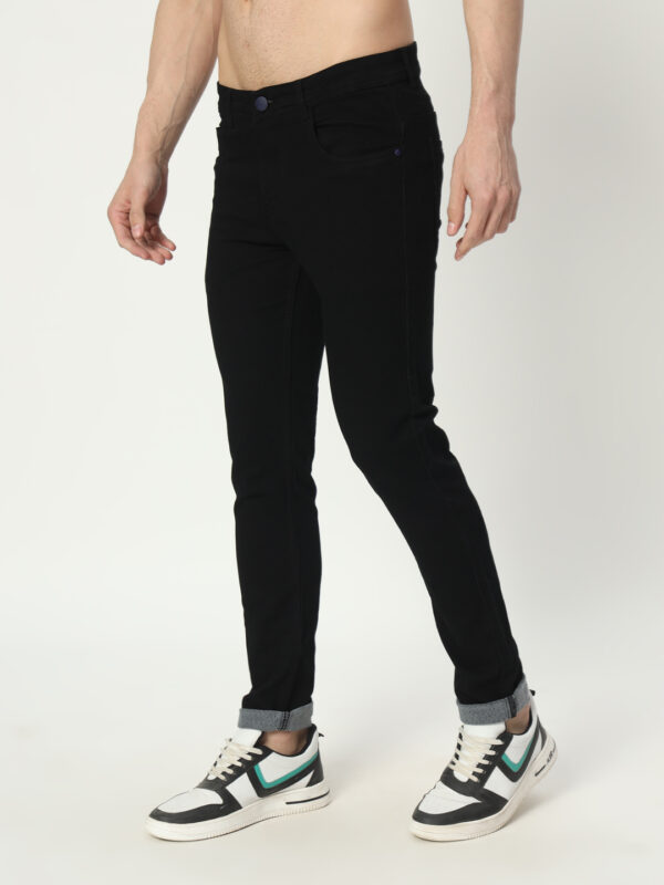 AngelFab Men Skinny Fit Black Jeans