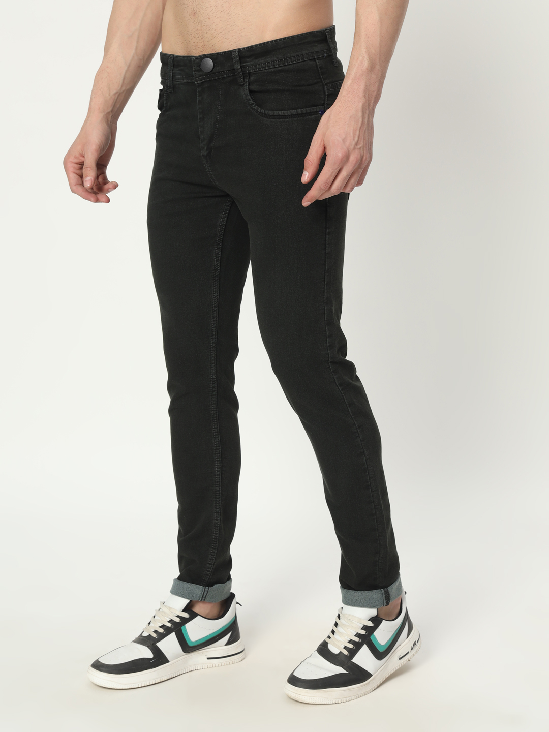 14 feb 2024 aldin05369 AngelFab Men Skinny Fit Green Jeans